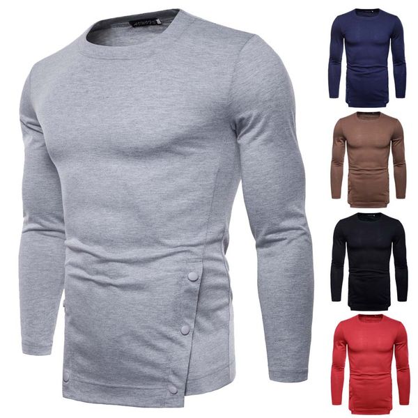 

Fall Casual Men Slim Fit O Neck Long Sleeve Muscle Tee T-shirt Casual Tops Blouse S-2XL