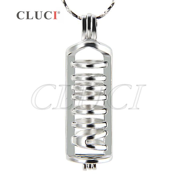 

CLUCI мода прелести 18K посеребренная длинная форма большой клетке кулон, пакет из 5 шт, 38.3*11.5*11.8 мм