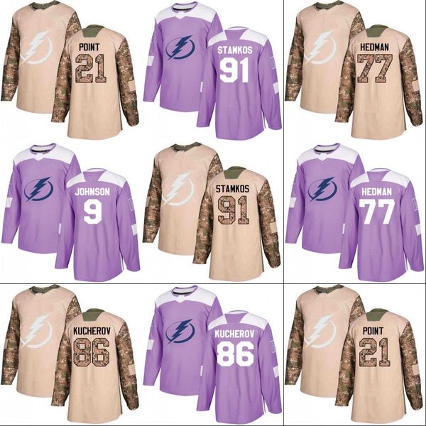 

9 Tyler Johnson Jersey Veterans Day Fights Cancer Practice Tampa Bay Lightning 77 Victor Hedman 86 Nikita Kucherov 91 Steven Stamkos Jerseys