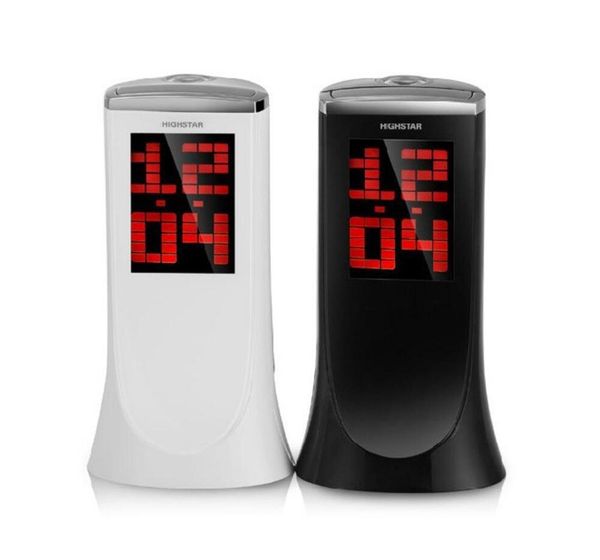 

projection clock 180 degree rotation snooze digital electronic table watch countdown desk alarm nixie clock with time projection