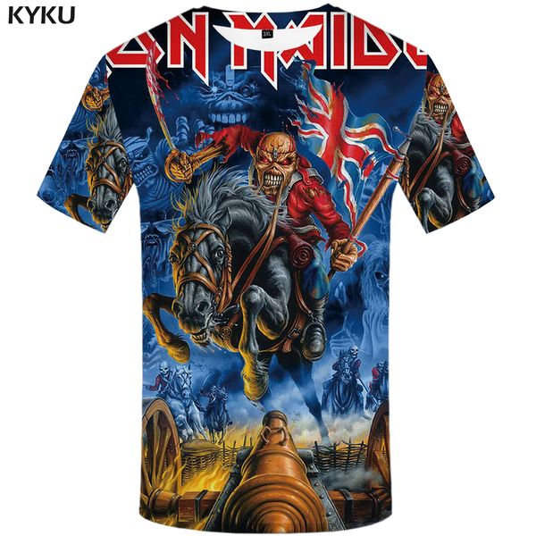 

KYKU Марка тенниска Великобритании Tshirt войны Tshirt артиллерийского Tshirt череп одежда