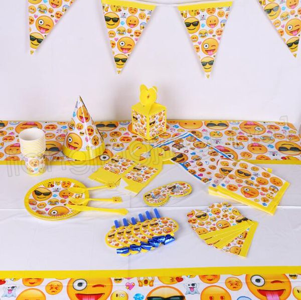 21styles Emoji Theme Party Decoration Happy Birthday Paper Cup
