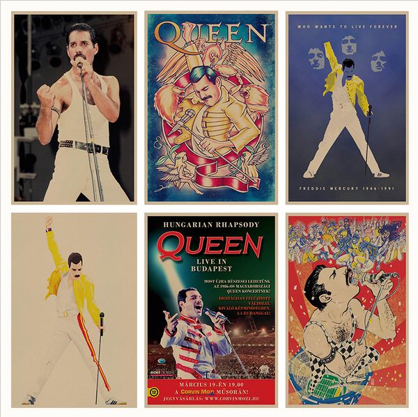 

queen retro poster retro kraft paper bar cafe home decor painting wall sticker poster