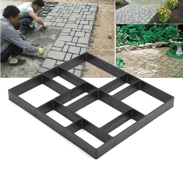 

garden stone road concrete pavement mold diy plastic path maker mold manually paving cement brick molds 45x40x4cm