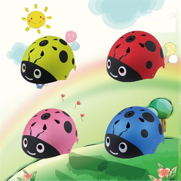 

1pc cartoon multi-sport adjustable portable child helmet size bicycle safety helmet for ice skating kids wheelbarrow
