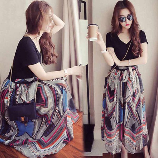 

women beach dress chiffon summer, White;black