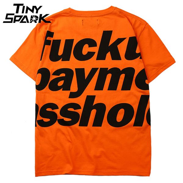 

2018 summer t shirt hip hop pay me asshole letter printed mens casual short sleeve tshirts streetwear fashion tees cotton, White;black