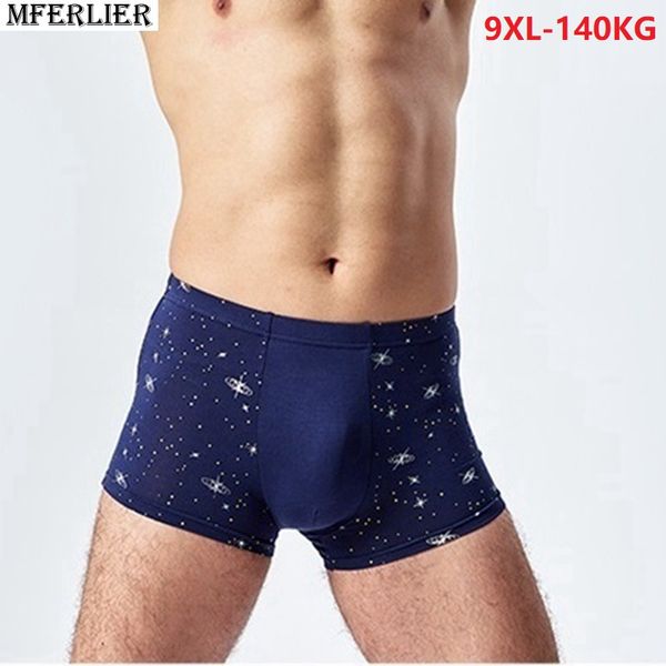 

men boxer 9xl cotton loose modal elasticity plus big size large underpants underwear 7xl 8xl breathable boxershorts calzoncillos, Black;white