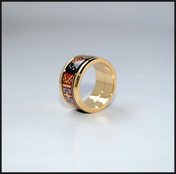 

klimt серии кольца 18k позолоченные эмаль круглые кольца высокое качество кольцо для женщин обручальные кольца для подарка, Silver