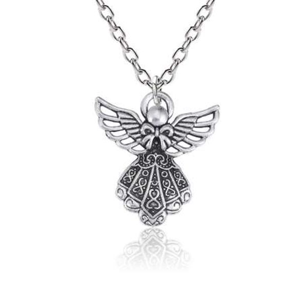 

diy figure necklace for women flying angel pendant silver chains hollow hip hop necklaces&pendants rock gifts dropshipping