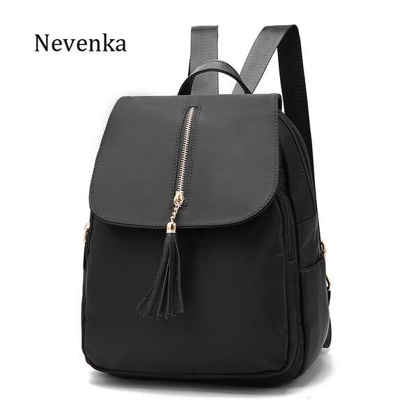 

nevenka women backpack female pu leather shoulder bag casual soild embossing backpacks for teenager girl preppy style school bag