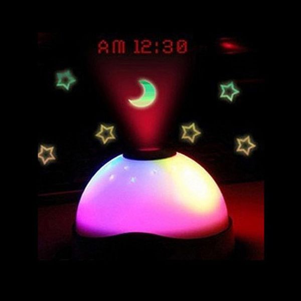 

alarm clock with time projection snooze function backlight led digital indoor circular electronic desk clock modern