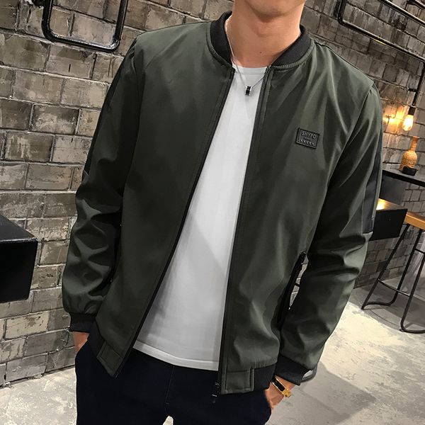 

new bomber jacket men autumn mens pilot jacket sportswear bomber jacket fashion casual mens jackets coats outwear windbreaker, Black;brown