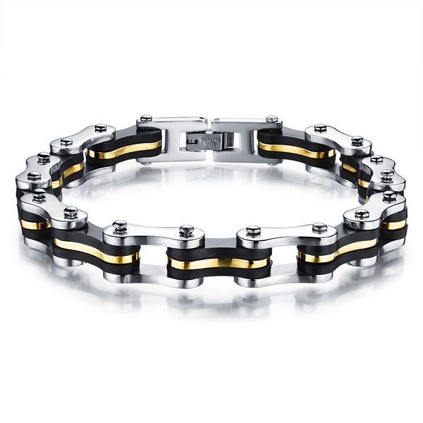 

316L Stainless Steel Motor bike chains Bangle Fashion harley Rider Motorcycle Biker bracelets For Men male Punk Titanium steel Jewelry