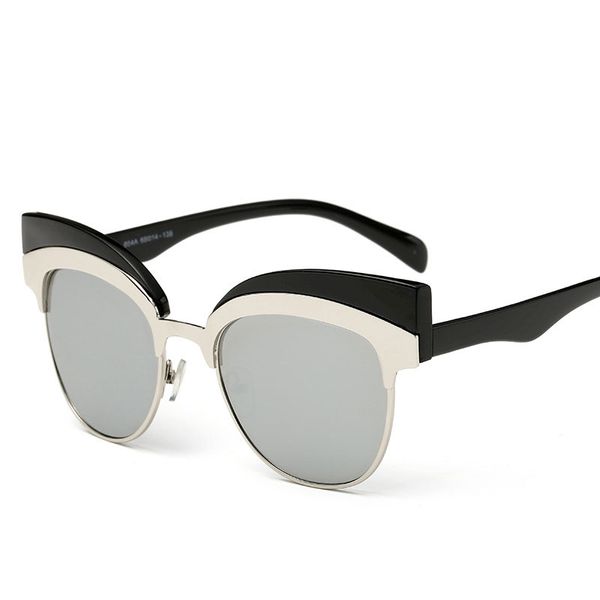 

t brand crius summer personality cat eyes women's sunglasses classic colorful sun glasses women vintage glasses, White;black