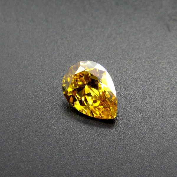 

10x12mm-13x18mm 4 sizes 3a cubic zirconia yellow cz pear cut loose gemstone wholesale for jewelry making 100pcs/lot, Black