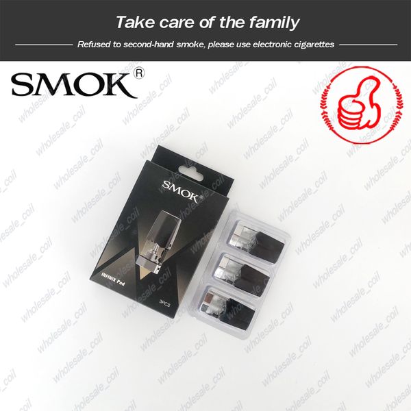 

100% Оригинал SMOK Infinix Pod Cartridge 2мл Замена картриджей Под пустой Смок Infinix Комплект пневмоприводом с боковым ДОЛИВКА Hole Vape POD