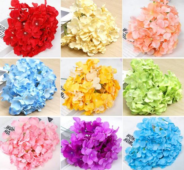 

dhl real touch hydrangea big flower 14cm silk white hydrangea bouquet for wedding centerpieces home party decorative