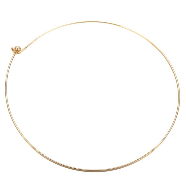 

1pc stainless steel 316l torques necklace simple basic necklaces for women men fit handmade decorations jewelry, Silver
