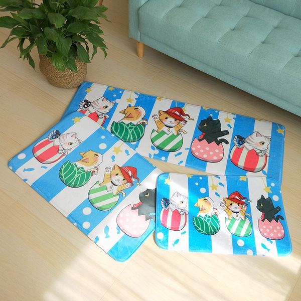 

cartoon cat doormat floor mat anti-slip water absorption carpet kitchen mat door carpet toilet tapete rug porch doormat