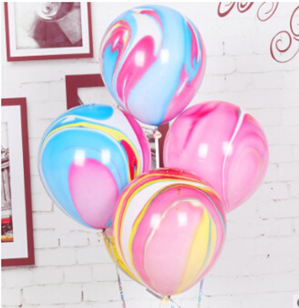

agate marble latex balloon colorful cloud inflatable balloon purple red blue green yellow balloons for wedding decoration 10 inch
