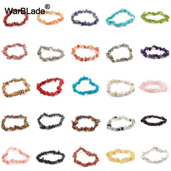

warblade irregular natural gem stone bracelet stretch chip beads nuggets amazon rose crystal quartz bracelets bangles for women, Golden;silver