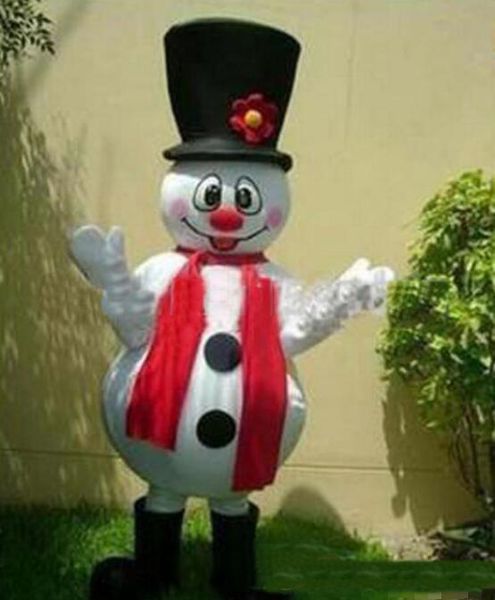 2018 de Alta qualidade Custom made NOVO SNOWMAN PROFISSIONAL MASCOTE TRAJE vestido de Natal Adulto Fancy Dress