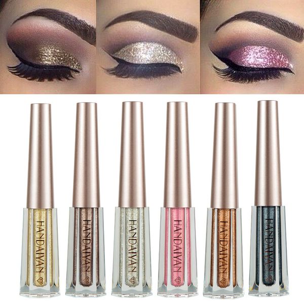 

handaiyan makeup glitter liquid eyeshadow waterproof long lasting shimmer shine metallic eye shadow liner party eye cosmetic