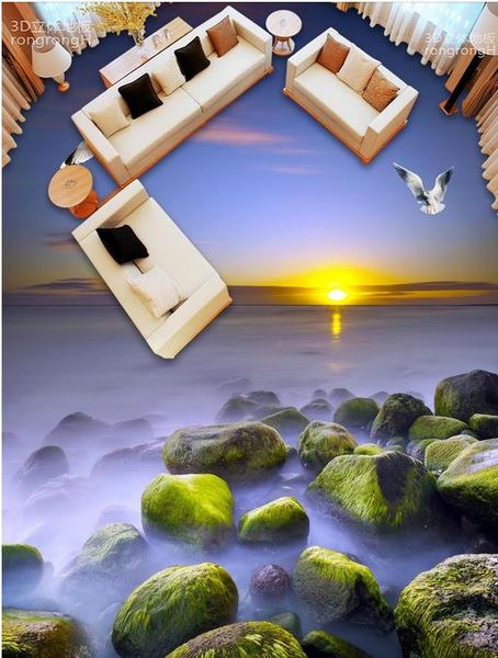

wallpaper for walls sea stones cloud sunset 3d floor tiles floor painting floor wallpapers for living room