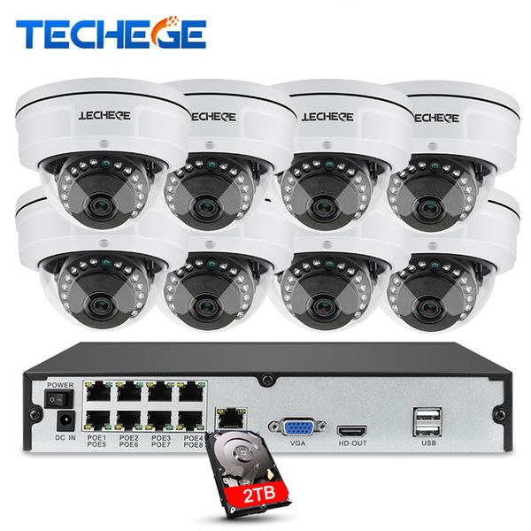 

8ch 1080p poe nvr video surveillance camera system 2mp hd network ip camera weatherproof vandalproof cctv nvr system