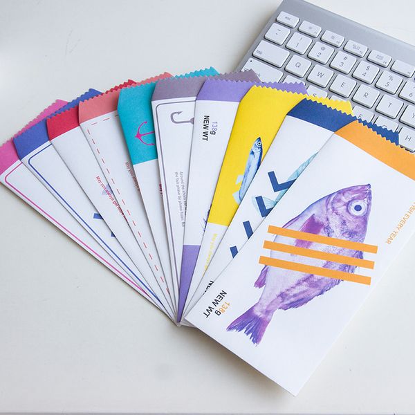 

20 pcs/lot creative fresh fish can series paper envelope cute kid student gift envelopes for letter party wedding invitation