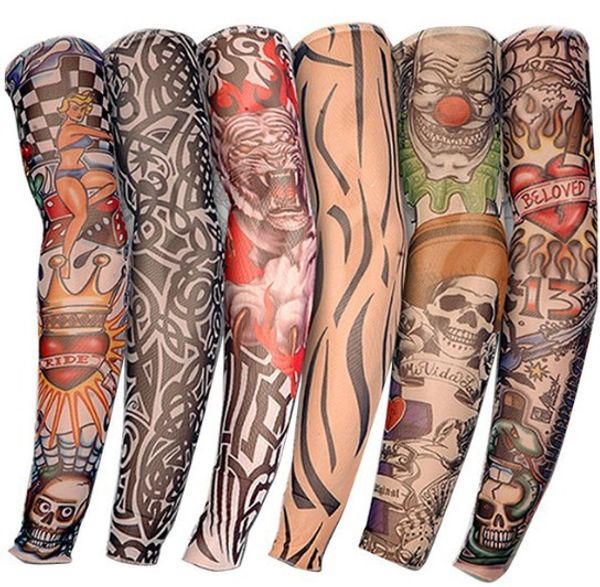 

tattoo sleeves men and women nylon temporary tatto arm stockings oversleeves fake tattoo sleeves dhl 1pcs