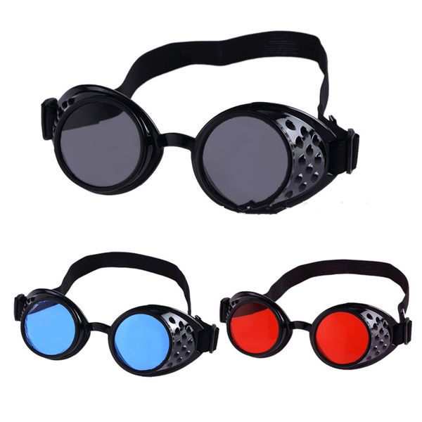 

vintage steampunk goggles men women style steam punk sunglasses welding party punk glasses cosplay, White;black