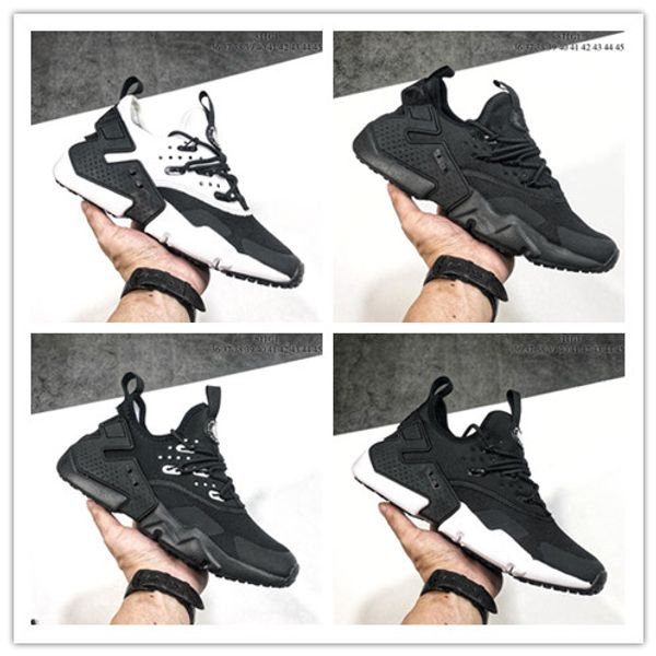 

Wholesale 2018 Huarache Running Shoes Men Women Triple White Black Breathable Net Yarn Huaraches Trainer Sports Shoes Sneakers Size 36-45