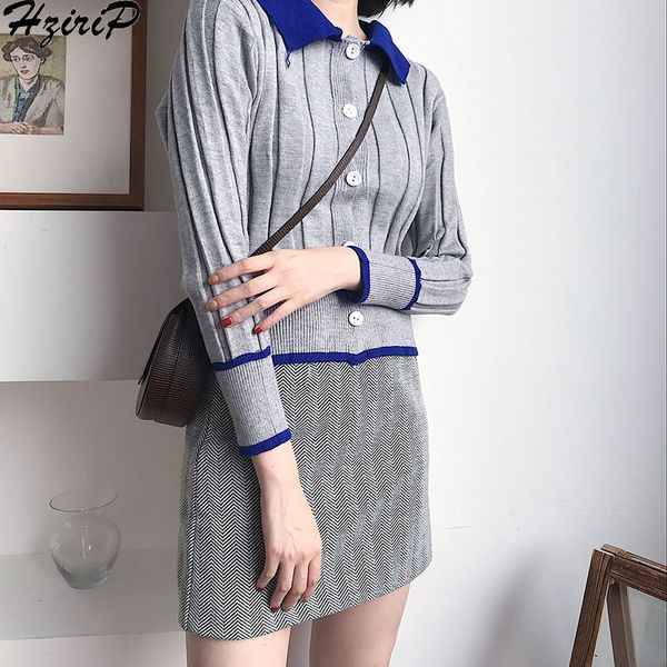 

hzirip women 2018 autumn winter sweet female long sleeves fashion knitting loose single breasted warm soft outwear sweater, White;black