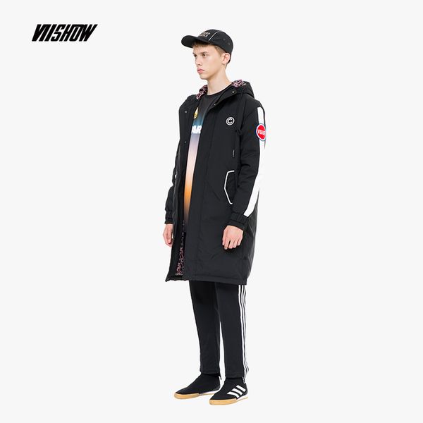 

viishow duck men's down jacket brand winter jacket for men doudoune homme 2018 new hooded men's winter coat yca305184, Black
