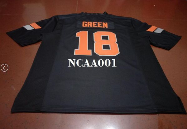 

men #18 black orange za'carrius green oklahoma state cowboy alumni college jersey or custom any name or number jersey, Black;red