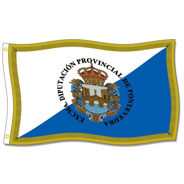 

good flag] pontevedra province flags 3x5ft 150x90cm 100% polyester,canvas head with metal grommet,used indoors or outdoors