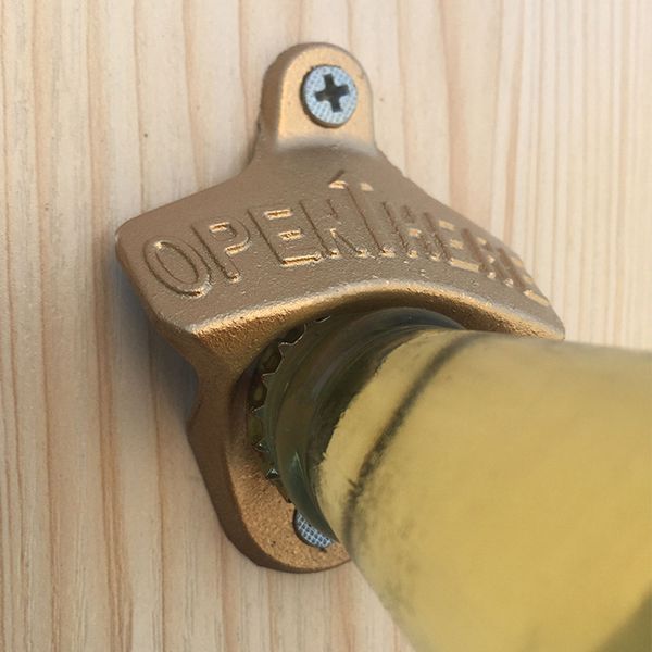 

3 colors wall mounted bottle openers vintage cast iron wine soda beer cap opener bar tools promotion gift