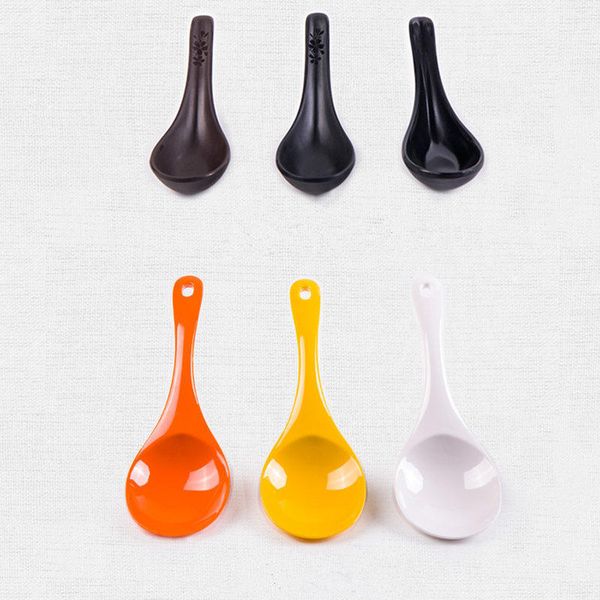 

doreenbeads 1 pc melamine spoon non-toxic tableware solid eco-friendly for soup rice school home kitchen random color kids adult