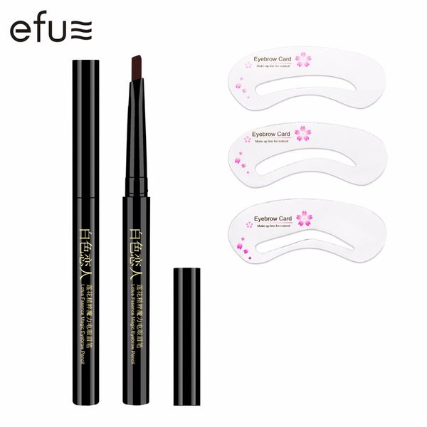

5 colors long-lasting eyebrow pencil +eyebrow mould soft and smooth fashion eye 0.4g lotus series makeup brand efu #7046-a