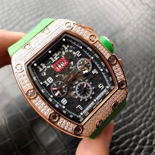 

fashion men's watch. dial with a large calendar multi-function design. imported automatic movement. 316 steel diamond case. imported ru, Slivery;brown