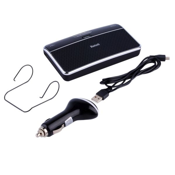 

bluetooth 4.0 edr in-car speakerphone sun visor handscar kit music receiver + car charger selling