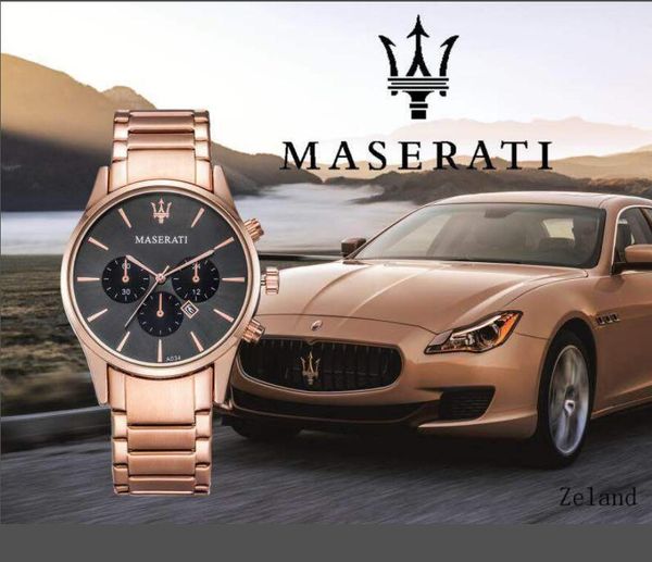 

2018 Модный бренд Maserati из нержавеющей стали Self Wind автоматические механические мужс