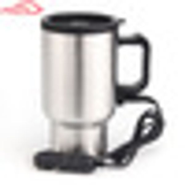 

12v 450ml stainless steel cup kettle travel coffee heated mug portable electric car water heater kettle + lighter cable