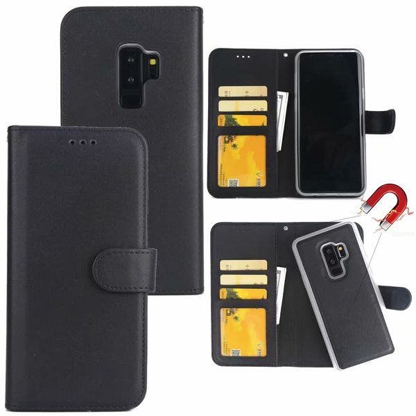 

For iPhone XR XS MAX 8 7 6 plus Magnetic Wallet Leather Case Detachable Phone Cover Cases For Samsung S9 Note 9 A82018