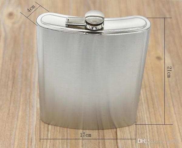 

silver hip flasks with funnel metal stainless steel flagon for outdoor travel climb stoup portable small tide 18bz cc