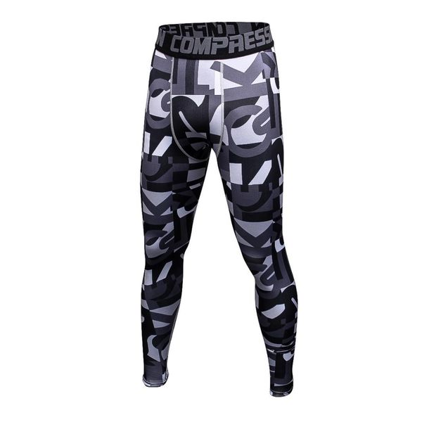 

11 colors long pants camouflage men's quick-dry compression running tights fitness training elastic sport leggings jogging pants, Black;blue