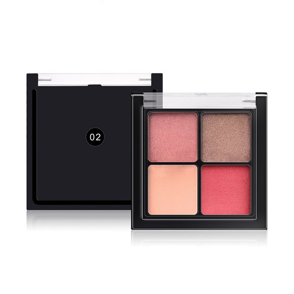 

4 colors eyeshadow powder makeup palette matte shimmer pigment eye shadow highlighter powder dual use