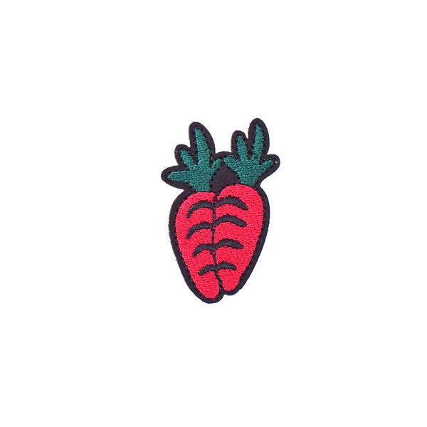 

10pcs diy carrot stripe embroidery patches iron sweater transfer applique patch for glue stitchwork garment patches for clothing accessories, Black